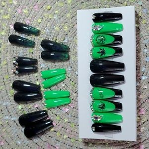 420 Theme Press On Nails